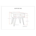thumbnail image 4 of Hunter SOLID MANGO WOOD Metal 22 " W Square Industrial End Side Table in Natural, 4 of 8