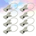 thumbnail image 2 of Miangastore 20pcs Thicken Stainless Steel Curtain Ring with Curtain Clip for Home Use Practical Roman Rod Curtain Clip Rings (Silver), 2 of 8