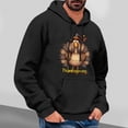 thumbnail image 2 of VBTAPA Mens Thanksgiving Hoodie Funny Turkey Print Hooded Sweatshirt Novelty Holiday Graphic Hoodies Long Sleeve Drawstring Pullover Sweatshirts with Kangaroo Pocket Today Black M, 2 of 5
