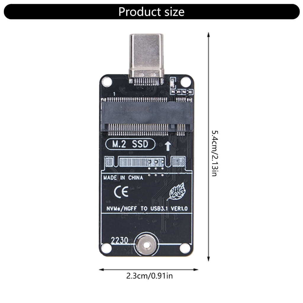 Two Protocol M.2 NVMe SATAs SSDs Adapters Type C USB 3.1 Gen2 10Gbps Portable Storage Converters