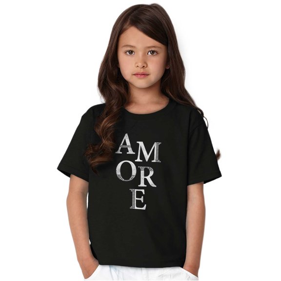 Amore Love French Pretty Beautiful Girls Kids T Shirt Tees Teen Brisco Brands XS