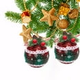 thumbnail image 1 of Xihbxyly Bolas de Tela Navideñas, Diseño de Punto Multicolor, Patrón de Cuadros Único, Material de Espuma y Tela Duradero, Decoración Festiva, para Árbol de Navidad o Decoración Del Hogar, Paquete de, 1 of 6