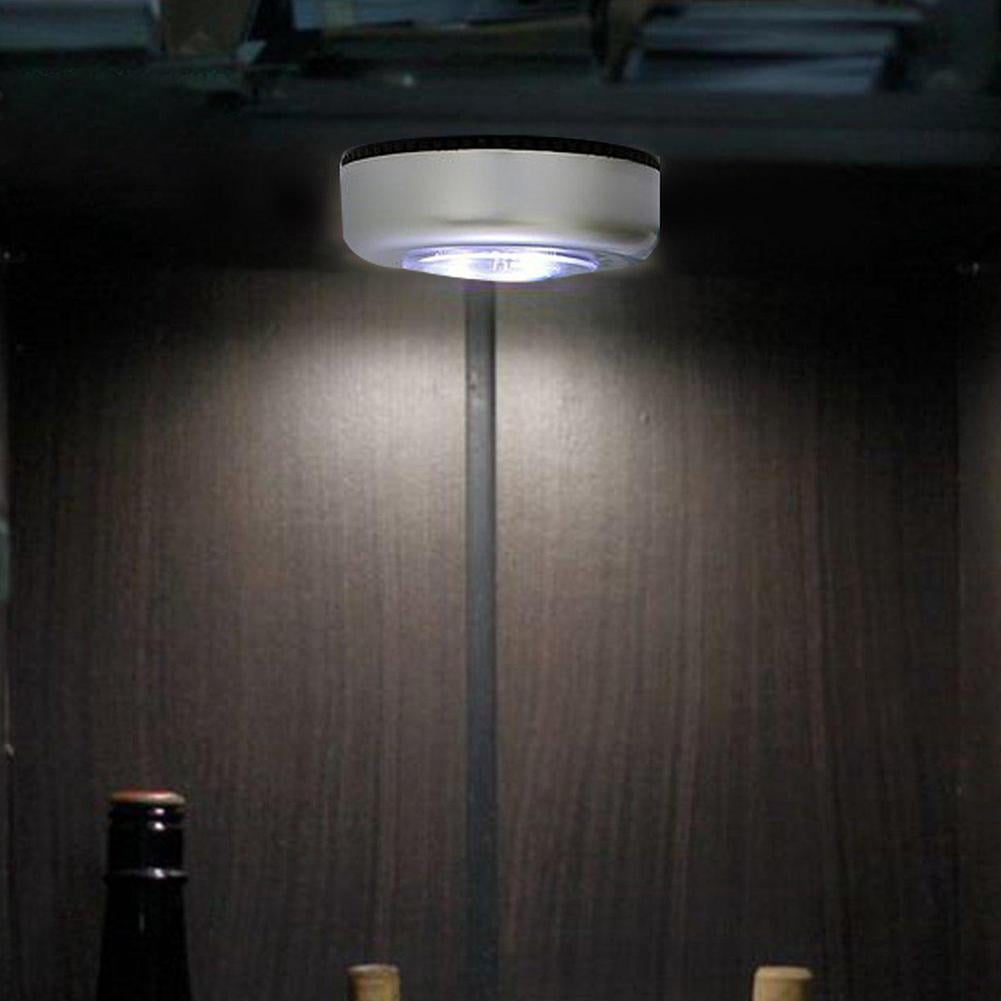 "Fashion Wall Light Kitchen Cabinet Closet Lighting Sticker Tap Touch Lamp( 3 Led ) ( Not Included Battery) "
