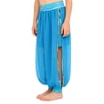 thumbnail image 3 of Aislor Belly Dance Pants Satin Tribal Baggy Pants Arabian Princess Cosplay for Halloween Carnival Blue 16, 3 of 7