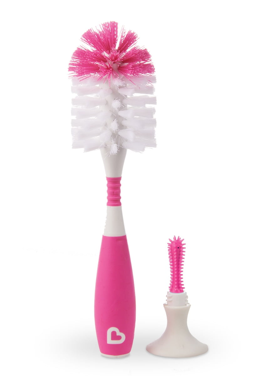 munchkin bristle bottle brush, pink - walmart munchkin bristle bottle brush, pink - walmart