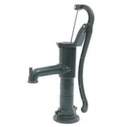 Miumaeov Heavy Duty Hand Operated Pump Cast Iron Outdoor Yard Pond Well Water Pitcher Maximum Pressure 26ft for Backyard Garden Green