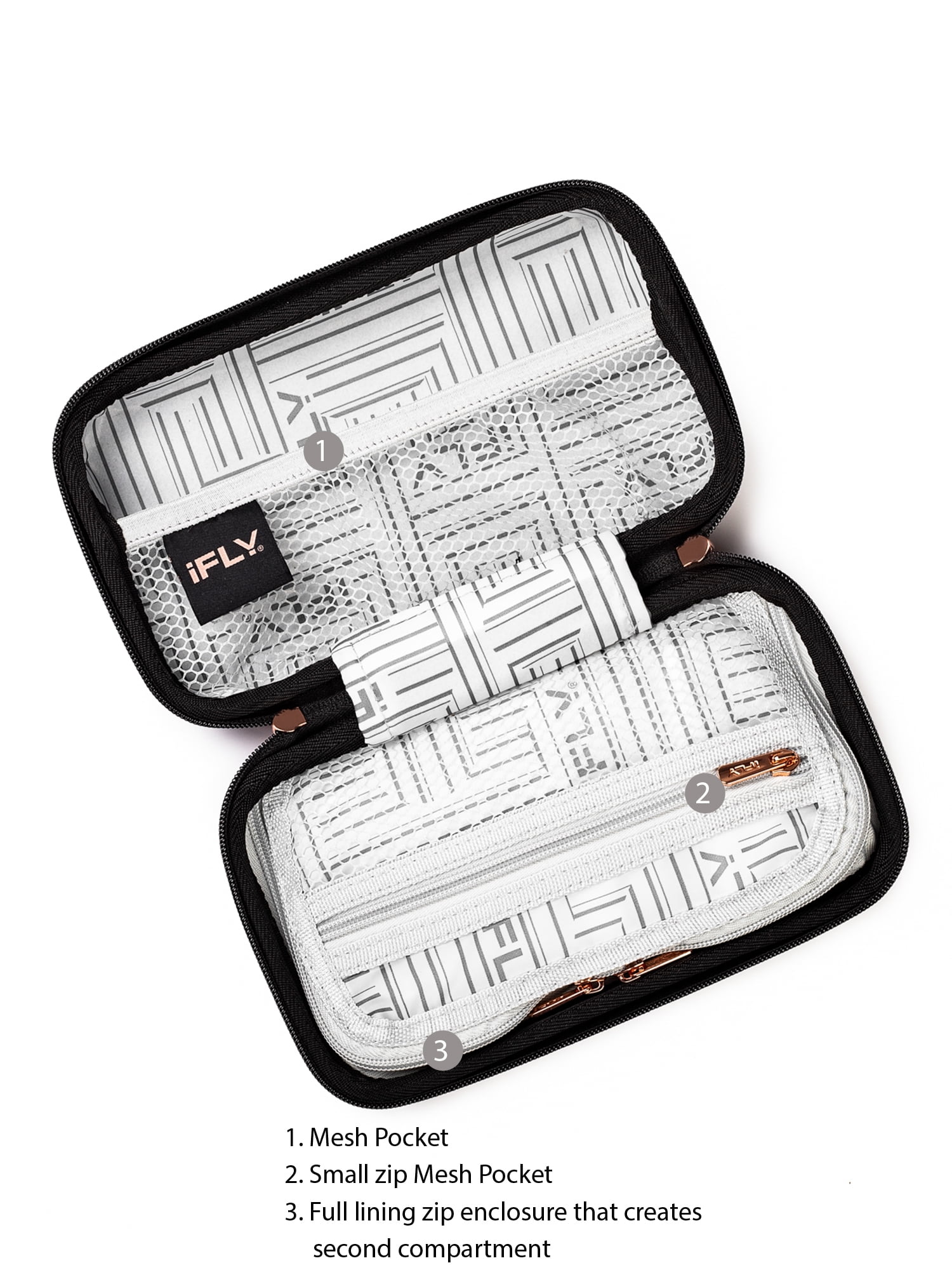 ifly hardside travel case organizer for small electronics and accessories