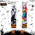 thumbnail image 3 of Halloween Nightmare Theme Before Christmas Decor Jack Skellington Sally Banners Porch Sign Decorations Welcome Halloween Outdoor Party Banner, 3 of 6
