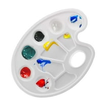 U.S. Art Supply 10-Well Plastic Artist Painting Palette - Paint Color Mixing Trays - Kids, Art Students, Classroom, Craft Projects, Fun Parties, Events - Brush Mix Acrylic, Oil, Watercolor, Tempera