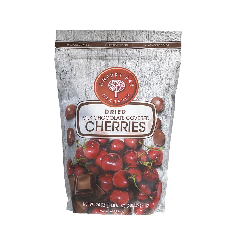 Cherry Bay Orchards Milk Chocolate Covered Dried Cherries, 24 Oz by Shoreline Fruit LLC