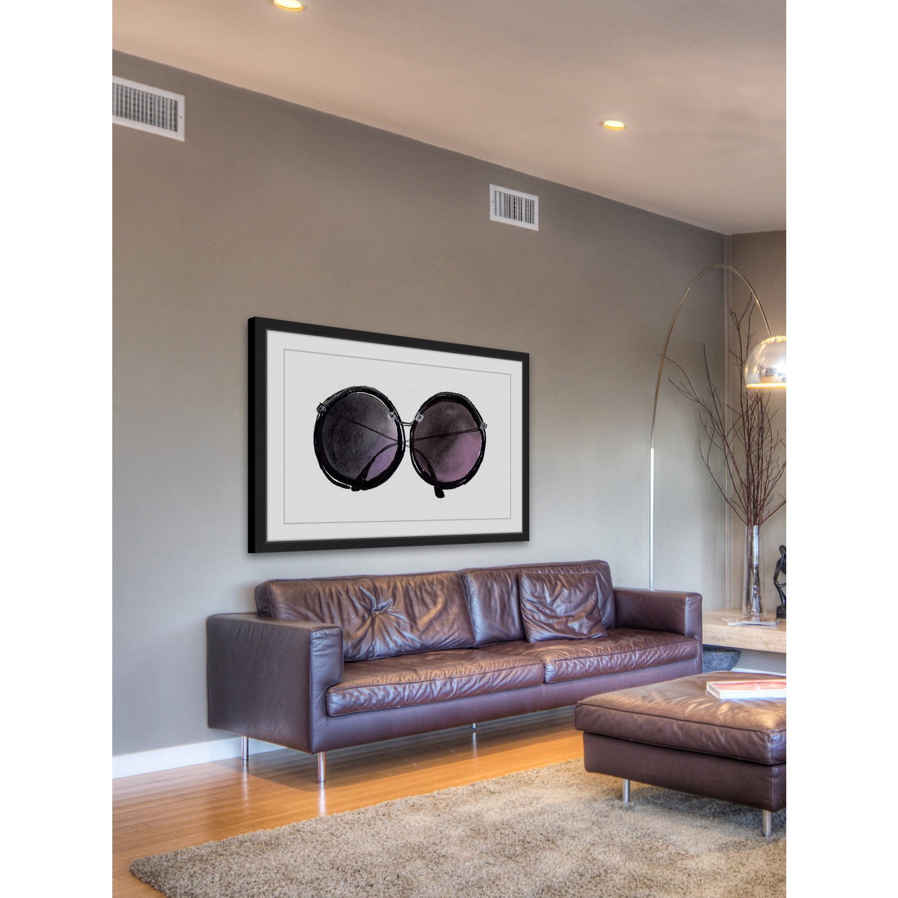 Marmont Hill "Black Sunglasses" by Christine Lindstrom Framed Painting Print
