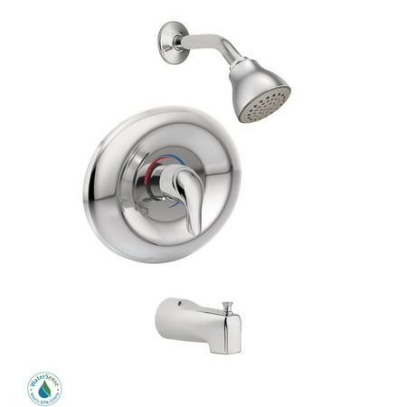 Pressure Balanced Tub Shower - Moen L2369EP Chateau Posi-Temp Pressure Balanced Shower Head, Tub Filler and Trim, Chrome