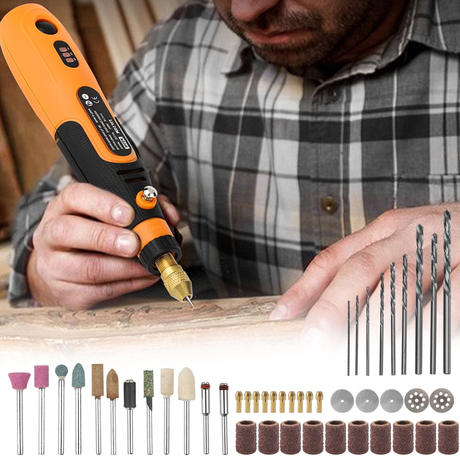 Audessy Mini Cordless Rotary Tool Kit,Multi-Purpose 3.6V Power Rotary Tool for Sanding, Polishing, Drilling, Etching, Engraving, DIY Crafts
