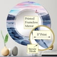 thumbnail image 5 of DESIGN ART Designart 'An Evening Landscape With A Lighthouse' Nautical & Coastal Printed Wall Mirror 24in.x24in., 5 of 5