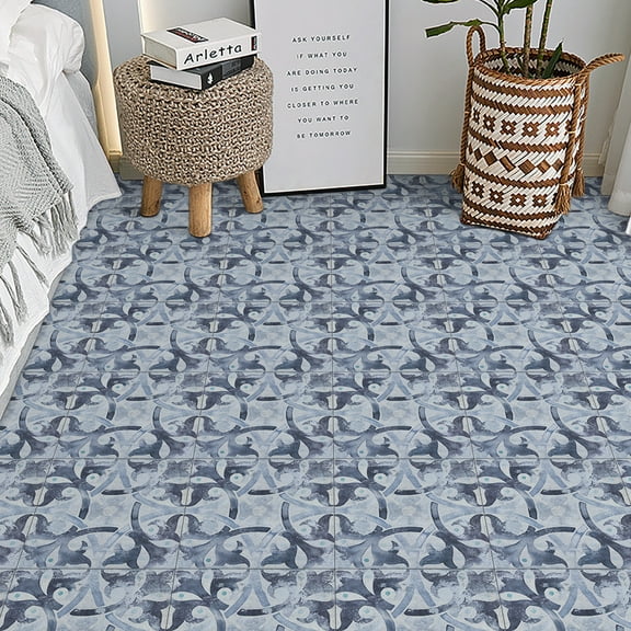 Lxcreat Peel and Stick Floor Tile 10 Pcs Peel and Stick Tile Vinyl Flooring, Peel and Stick Bathroom Floor Tiles for Kitchen, Dining Room, Bedroom (11.8 X 11.8 Inch)