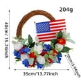thumbnail image 3 of Grapevine Wreath, Patriotic Wreath, 18 in, Artificial Flowers, Red White and Blue decorations, 4Th of July decorations, Outdoor Wall decor, Peony Artificial Flowers, Outdoor, 3 of 7