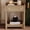 Natural, variant on Retro Style Nightstand with Drawer and Open Shelf - Stylish Bedside Table with Turned Legs and Metal Handle, Walnut
