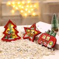 thumbnail image 7 of Vikakiooze 2022 Christmas tree pendants wooden colored luminous small pendants Christmas tree ornaments Christmas Decorations, 7 of 7