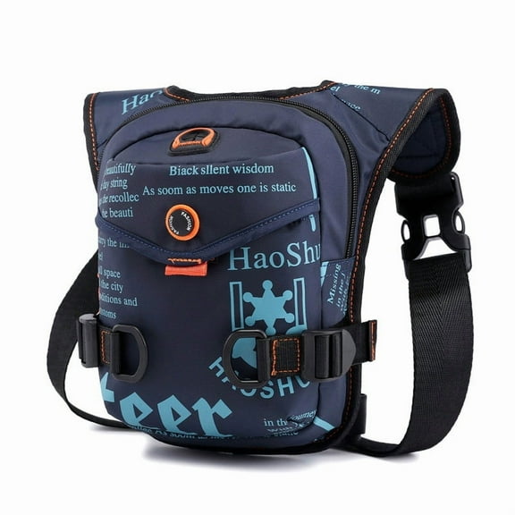 Men Waterproof Nylon Drop Leg Bags Lumbar Hip Bum Belt Bag Waist Fanny Pack Travel Riding Motorcycle Crossbody Shoulder Bags