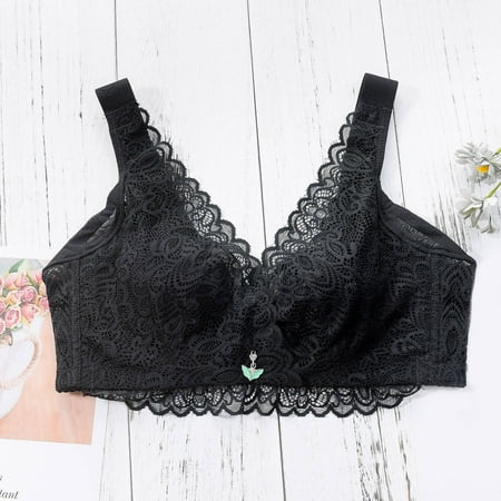 LEEy-World Women S Lingerie Underwear Latex Women s Breathable Seamless Sports Bra Comfortable Top Base Black 42C
