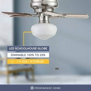 Prominence Home Hero 28 Brushed Nickel Low Profile Ceiling Fan with Light