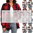 thumbnail image 2 of Vivianyo HD Women's Multi Tone Plaid Flannel Shirt, Oversized Collar Long Sleeve Button Shacket Top for Women Camping Casual Layering Wear, Sizes S-3XL, 2 of 7
