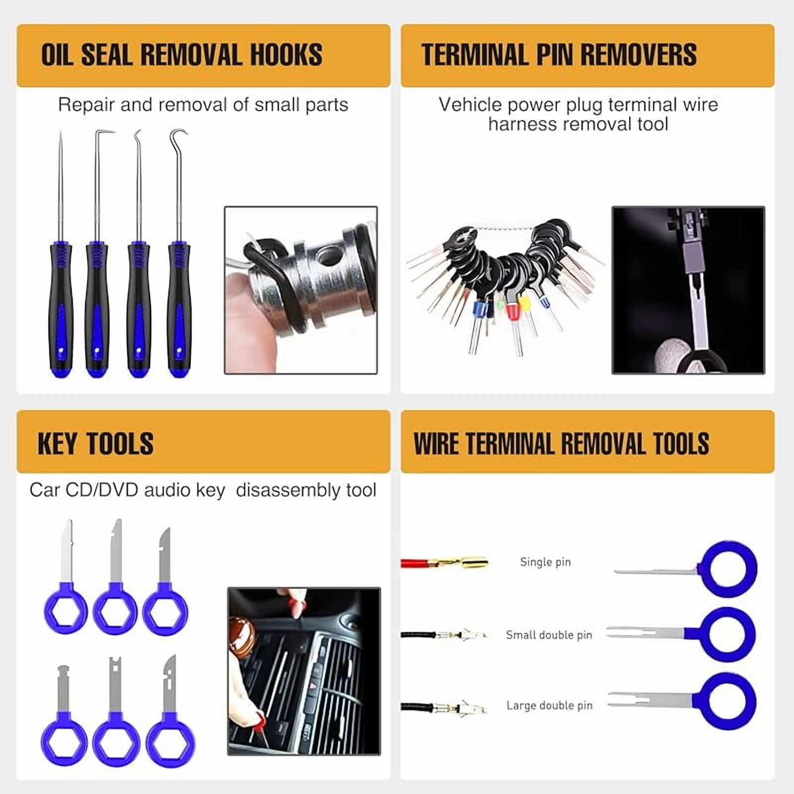 GOOACC - GRC-33 240PCS Bumper Retainer Clips Car Plastic Rivets Fasteners Push Retainer Kit Most Popular Sizes Auto Push Pin Rivets Set -Door Trim Panel Fender Clips for GM Ford Toyota Honda Chrysler