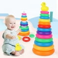 thumbnail image 2 of EASTIN Baby Toy Duck Stacking Ring Toy Kids Toss Stacking Up Early Learning Toy with 9 Colorful Rings and 1 Duck, 2 of 5