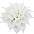 thumbnail image 2 of MUYHOME 20pcs Flores blancas CALLA CALLA FLORES DE LIRY PARA DIY Boda para novia Centerajes de la casa del hogar (blanco puro) Veryhome Ver descripción, 2 of 2