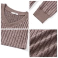 thumbnail image 5 of UVN Blouse for Women Fall V Neck Shirt Long Sleeve Pullover Sweatshirts Dressy Casual Ladies Tops, 5 of 8