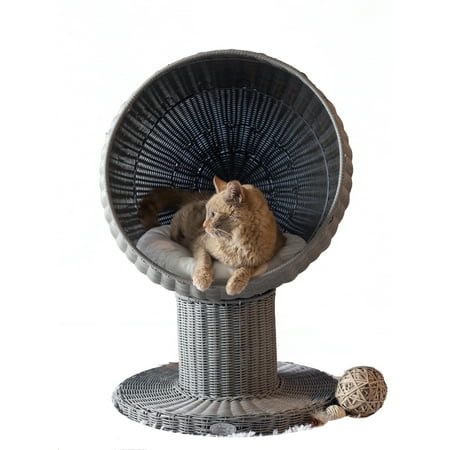 UPC: 0707321501840 | The Refined Feline Kitty Ball Bed  Smoke