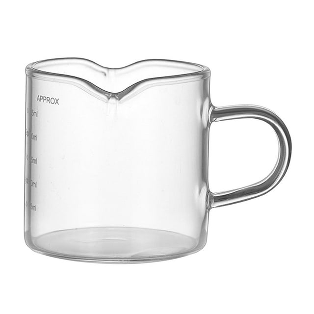 Glass Measuring milk bottle Jigger Double Mouth Glass Cup And Scale Ounce Cup for , 75ml