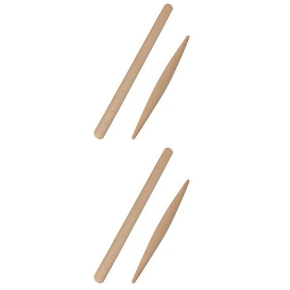 unbranded 4 Pcs Professional Rolling-pins for Baking Pasta and Cookie (Wood)