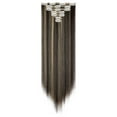 thumbnail image 3 of Qlenkay Clip in Hair Extensions Synthetic Hair 7 pcs Double Weft Long Wavy Straight Hair Extension for Women, 3 of 8