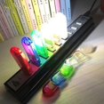 thumbnail image 2 of Luces LED USB para libros, 3 LED, luz nocturna táctil de 5 V, teclado de computadora, decoración de dormitorio, lámparas de noche, luz de alimentación con interruptor táctil, azul, 2 of 5