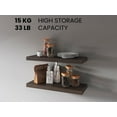 thumbnail image 6 of FM FURNITURE Iva Floating shelf in melamine x2 Sienna Oak, 6 of 8