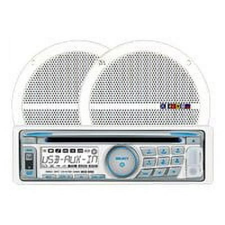 Dual MXCP66 - Marine - CD receiver - in-dash - Single-DIN - 50 Watts x 4 - with two 6.5" speakers
