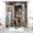 Bigfoot, variant on Dog Sitting on Toilet Shower Curtain,Vintage Funny Animal Shower Curtain Farmhouse Shower Curtain Sets for Bathroom with 12 Hooks,Waterproof Cloth Fabric Bathroom Decor 72 x 72 Inch