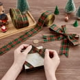 thumbnail image 3 of 69 Yards Christmas Plaid Ribbon Red and Green Ribbon with Gold Edges 4 Sizes Christmas Striped Ribbons for Gift Wrapping Home Decoration Tree Decor Making 10.5~39mm, 3 of 5