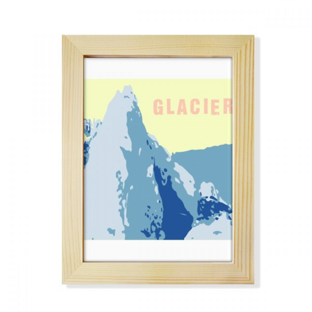 Crystallization Glacier Snow Desktop Adorn Photo Frame Display Art Painting Wooden