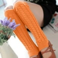 thumbnail image 5 of IDALL Socks for Women,Crew Socks Fashion Women Winter Warm Leg Warmers Knitted Crochet Long Socks Ankle Socks,No Show Socks Orange, 5 of 7