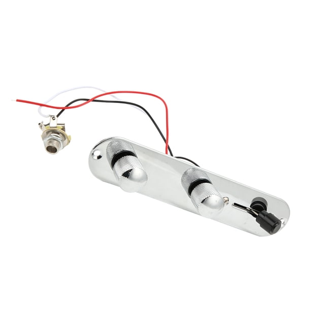 Placa de control precableada con interruptor de 3 vías de metal cromado para piezas de repuesto de guitarra Tele