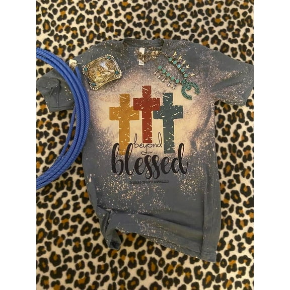 Beyond Blessed Bleached Graphic Tee l Unisex Jersey Short Sleeve Tee