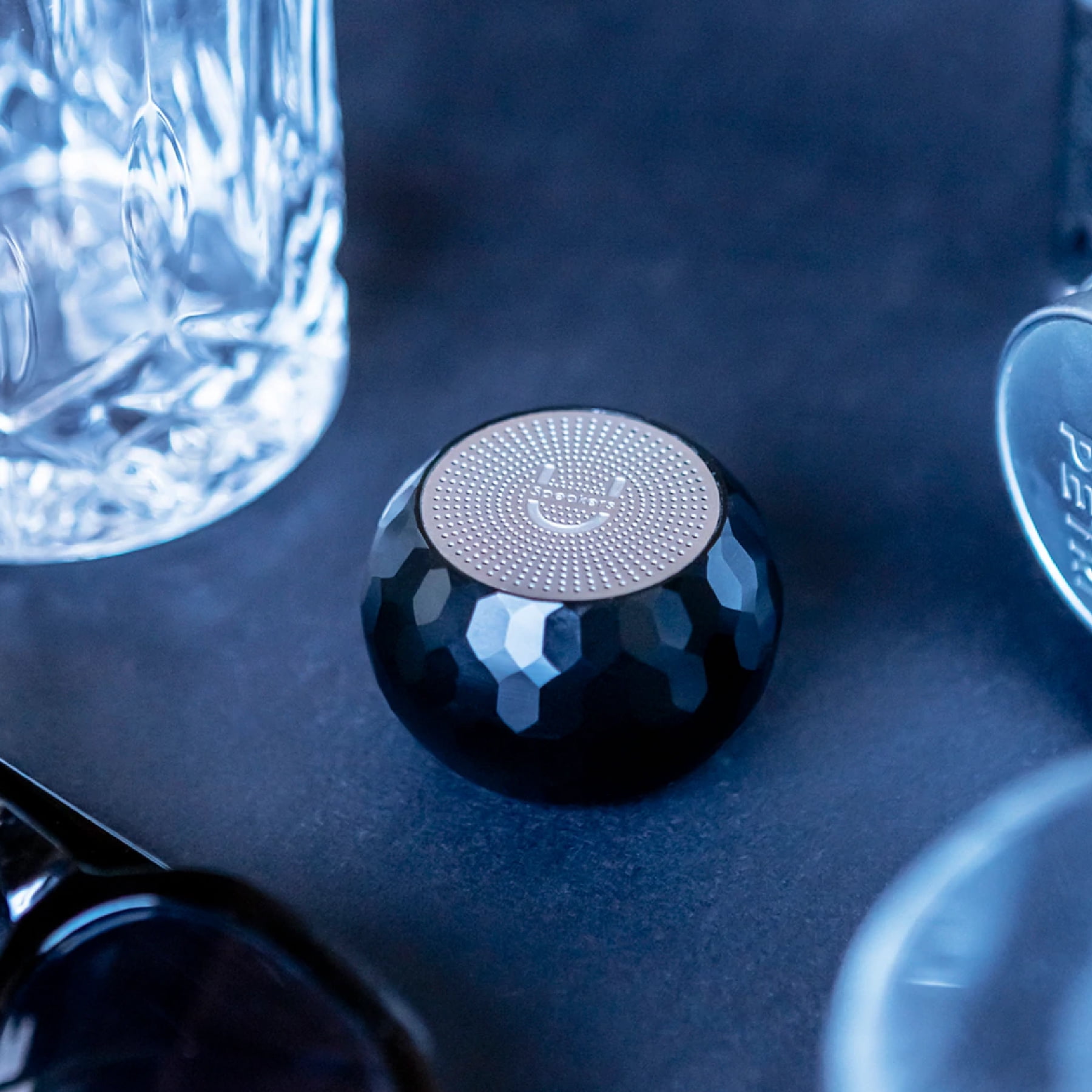 Fashionit U Speakers Bluetooth Mini Glam Speaker Travel Home Office Bundle with Black Wireless Mouse X3000 G2, & Coordinating Gel Mouse Pad, for Modern Workspace – Midnight Blue