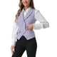 thumbnail image 4 of CHALECO DE TRAJE PARA MUJER INSPIRADOR CHIC, DOBLE BOTONADURA, CON SOLAPA, VESTIDO ELEGANTE, LILA CLARO, 4 of 6