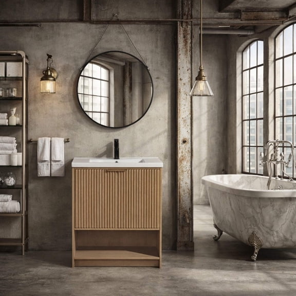 San Diego 30" Freestanding Bathroom Vanity Oak