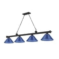 thumbnail image 7 of Z-Lite 2306-4BN-ARDB Cordon 4 Light 14" Wide Billiard Chandelier - Blue, 7 of 7