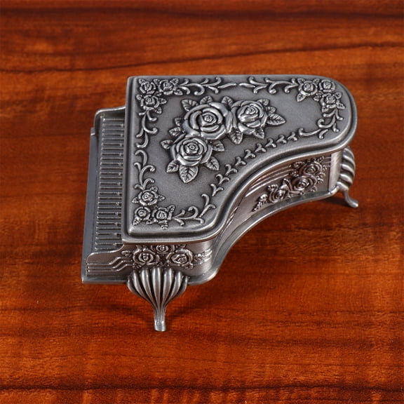 Milisten Retro Music Jewelry Box Piano Shape Design Storage Case for Women 1 Pack
