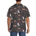 thumbnail image 3 of Fotbe French Bulldogs Camisa Estampada de Manga Corta para Hombre, Casual de Verano, Estilo Playero, Sin Arrugas-Small, 3 of 5