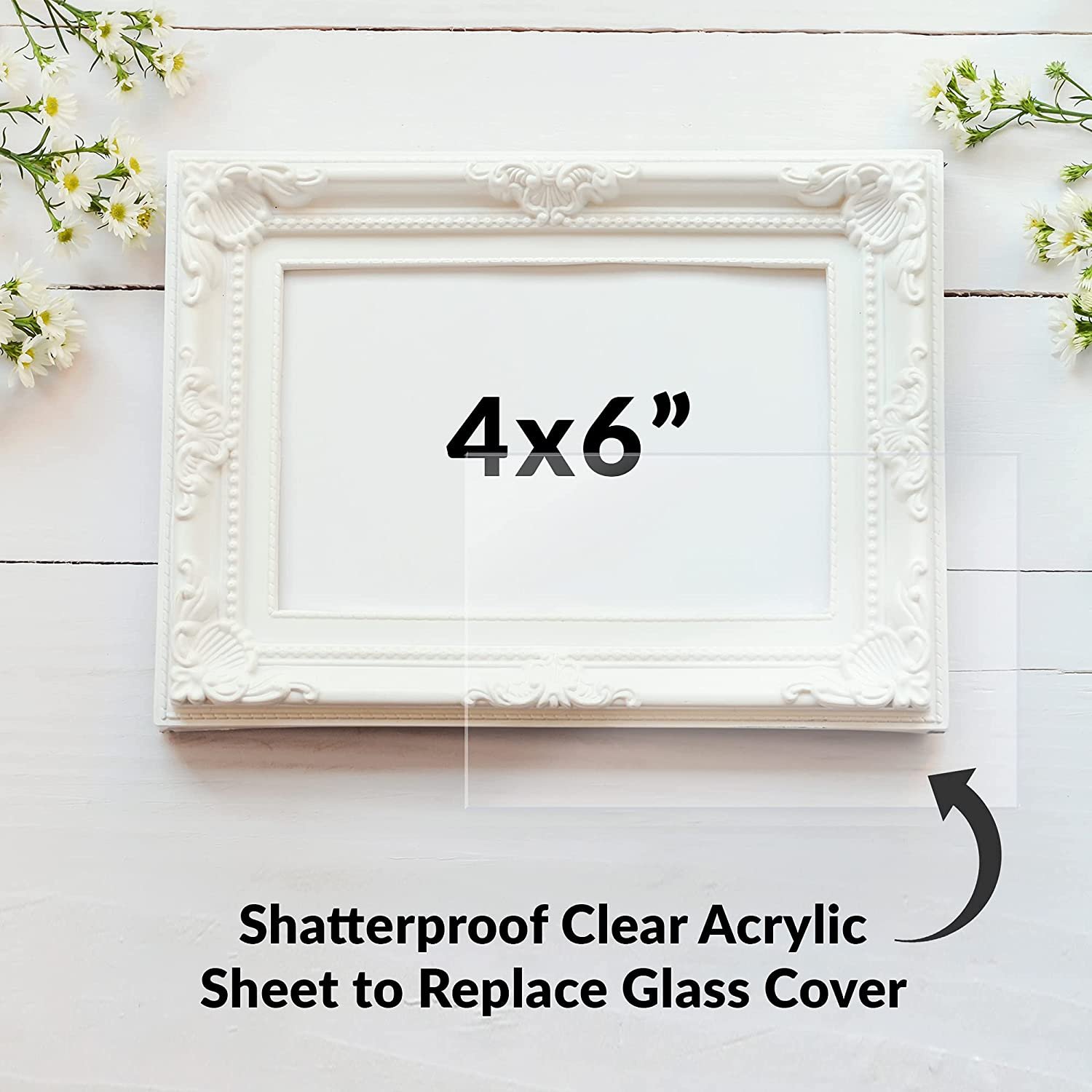 SimbaLux Acrylic Sheet Clear 4 x 6 Panel 0.04 Thick 1mm Plexiglass Board, Easy to Cut, Pack of 10